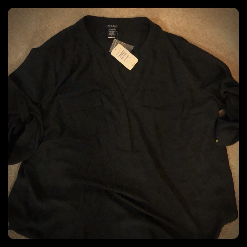 Torrid 0 pocket georgette/Harper new